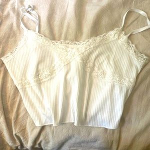 White crop top.<3
